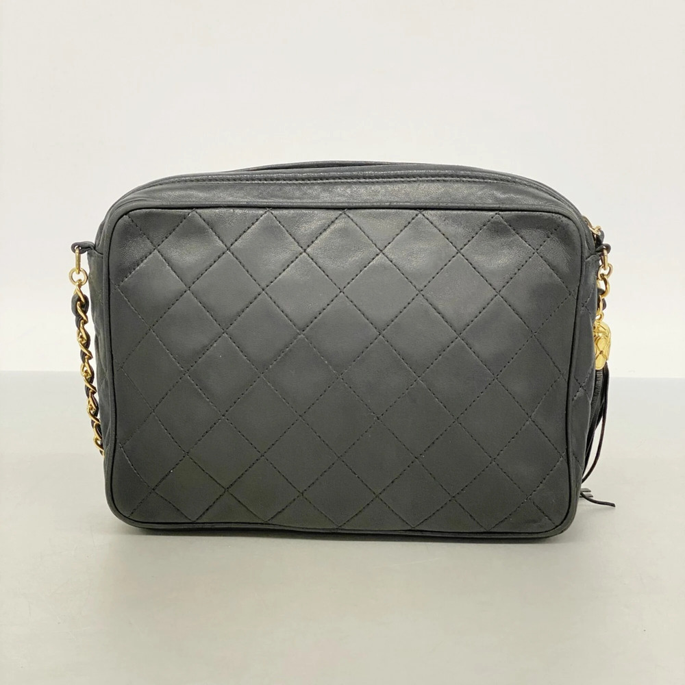 CHANEL Black Lambskin Leather Shoulder Bag - Picture 10 of 10